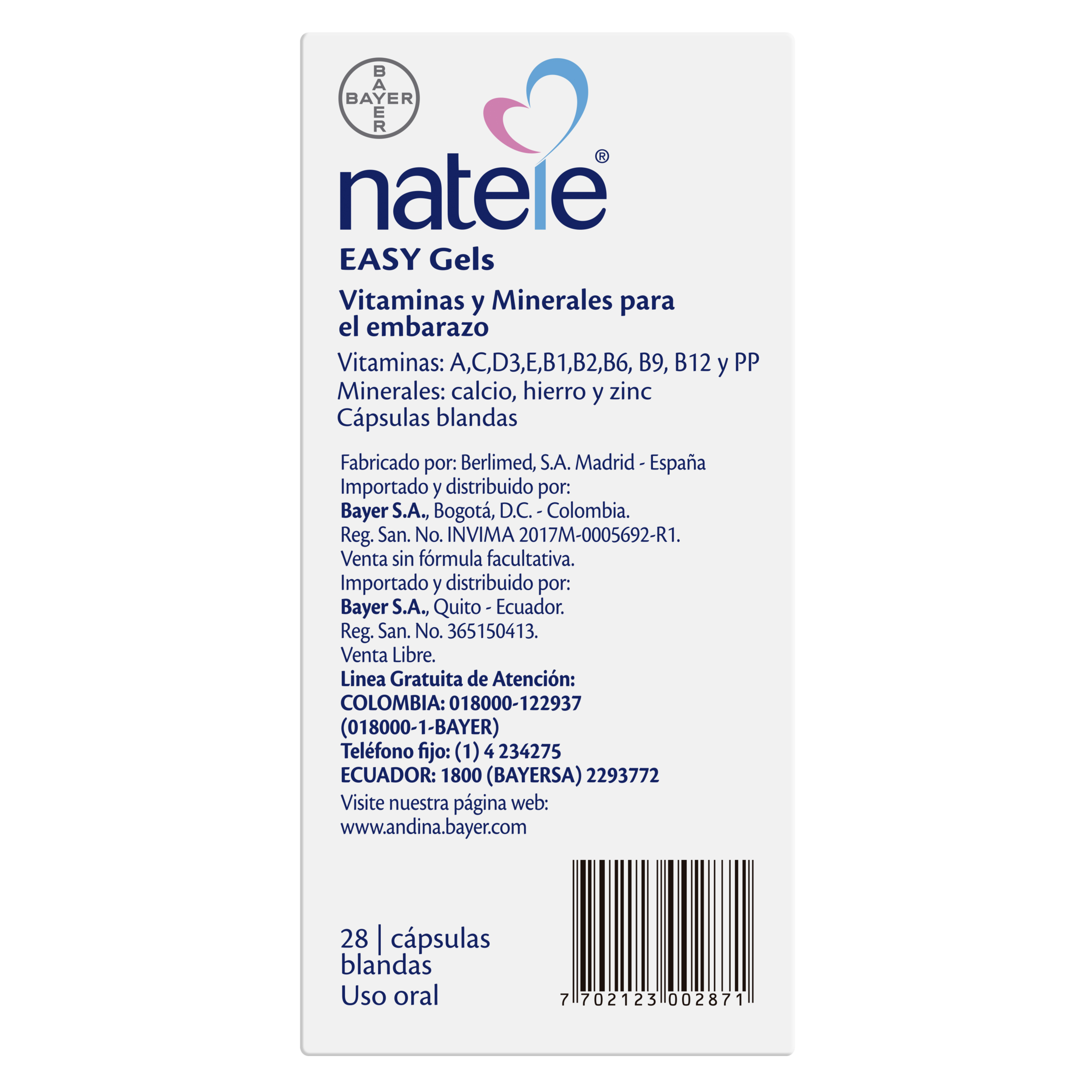 Natele easy gel capsulas x 28 und Droguerias Patria