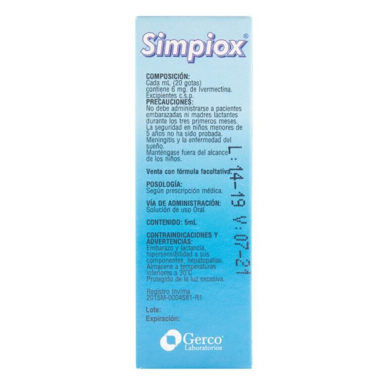 Simpiox SIMPIOX 0 6% GOTAS FCO X 5 ML - Droguerias Patria