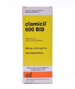 CLAMICIL BID SUSPENSION 600 MG 100 ML FCO X 100ML