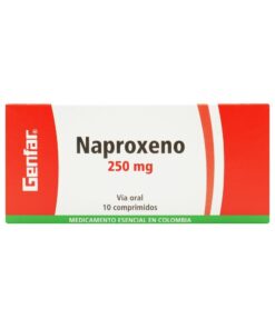 NAPROXENO 250 MG CAPSULAS GF CJA X 10 UN