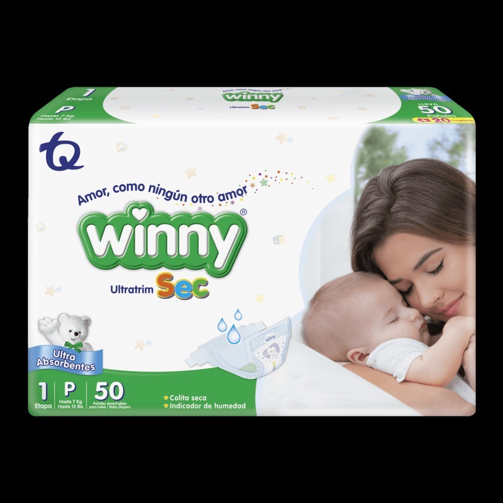 PAÑAL WINNY SEC ETAPA 1 X 50 PAQ X 50 UN