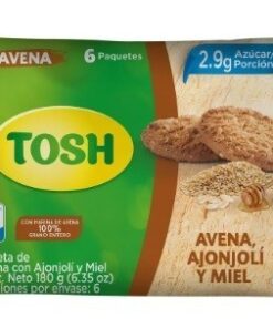 GALLETA TOSH AVENA MIEL AJONJOLI 6 UND PAQ X 6 UND