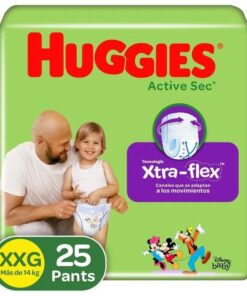 PAÑAL PANTS HUGG ACTIVE SEC ET 5 XXG 25 UD PAQ X 25