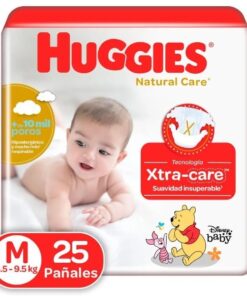 PAÑAL HUGGIES NAT CARE ET 2 MED 25 UNDS PAQ X 25 UND