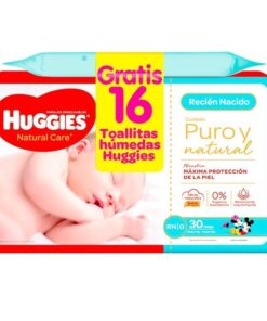 PAÑAL HUGGIES NAT CAR P1 30UD GTS 16 T HUM PAQ X 30
