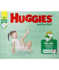 PAÑAL HUGGIES ACTIVE SEC ET 6 XXXG PAQ X 30 UND